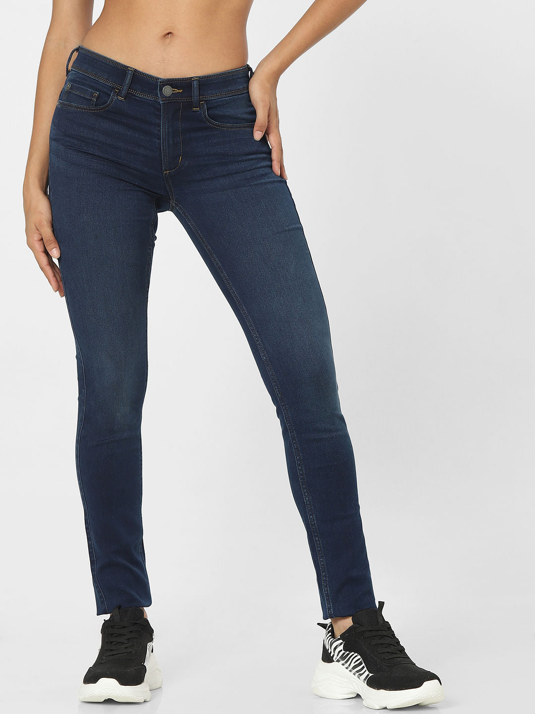Blue High Waist Skinny Jeans