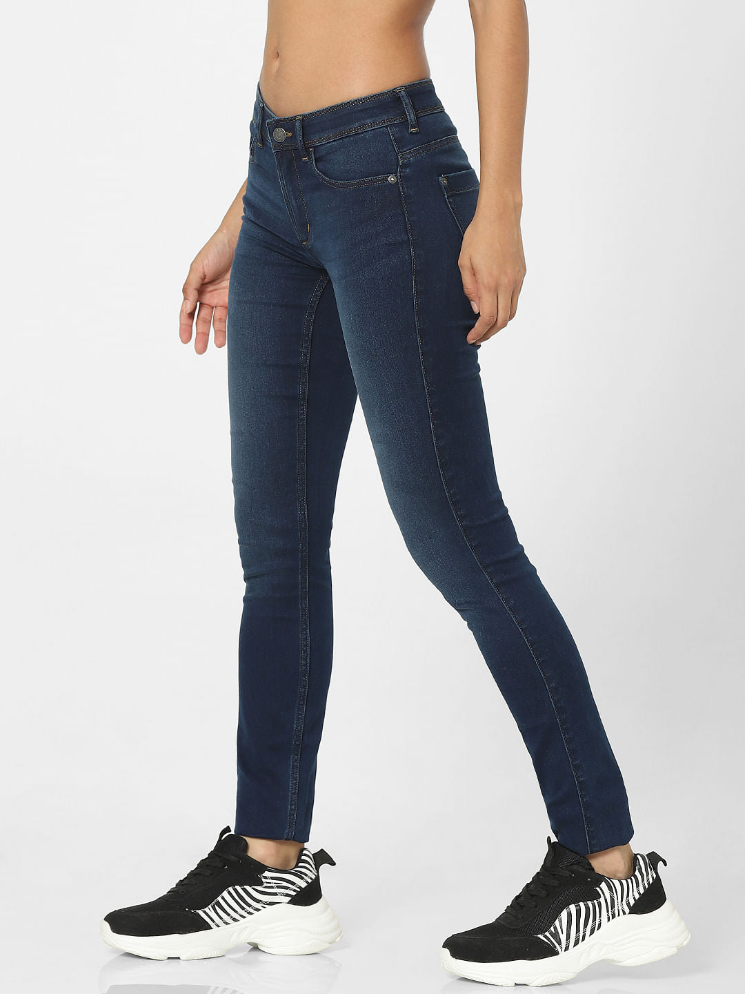 Blue High Waist Skinny Jeans