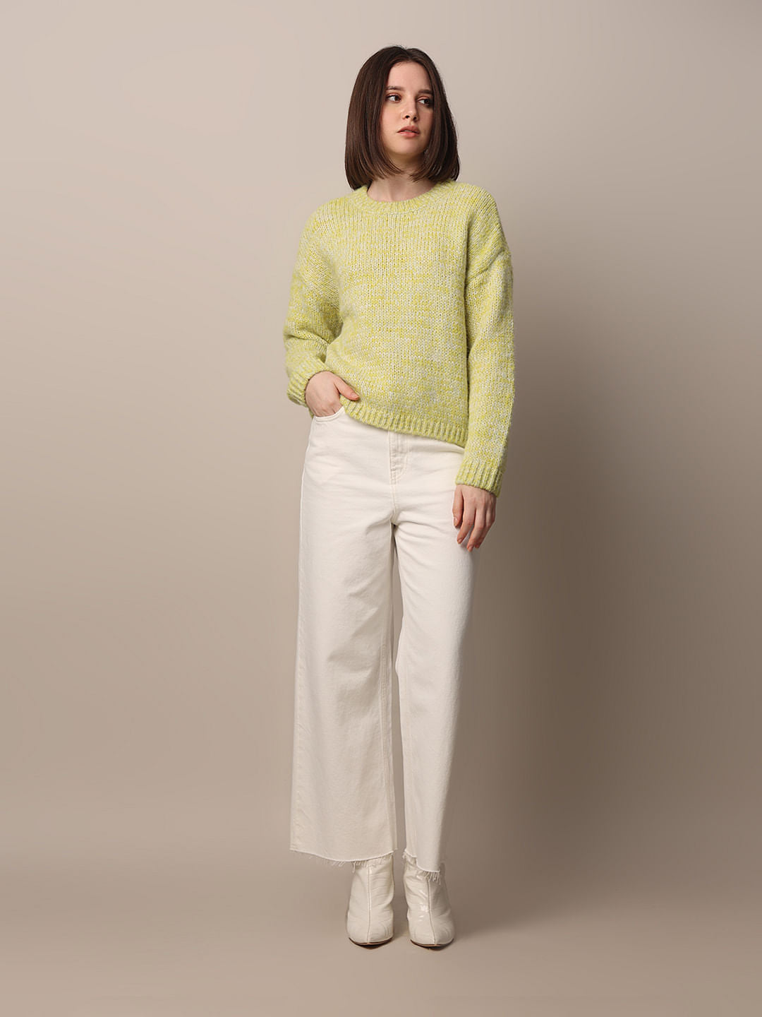 Green Printed Pullover