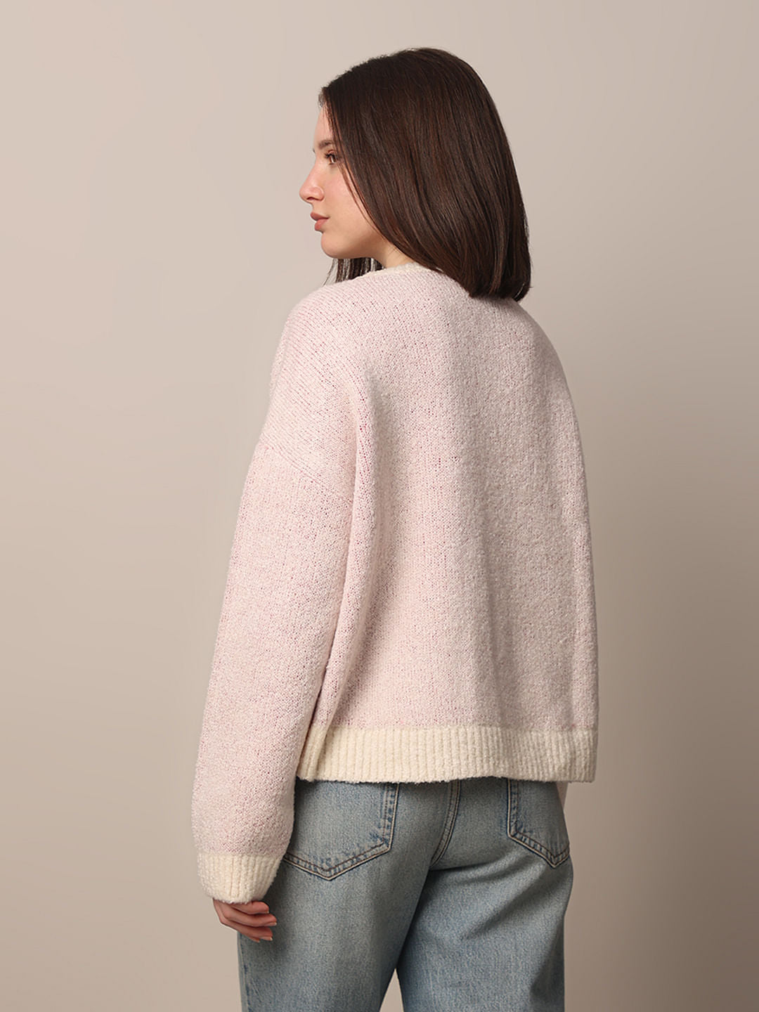 Pink O-Neck Pullover