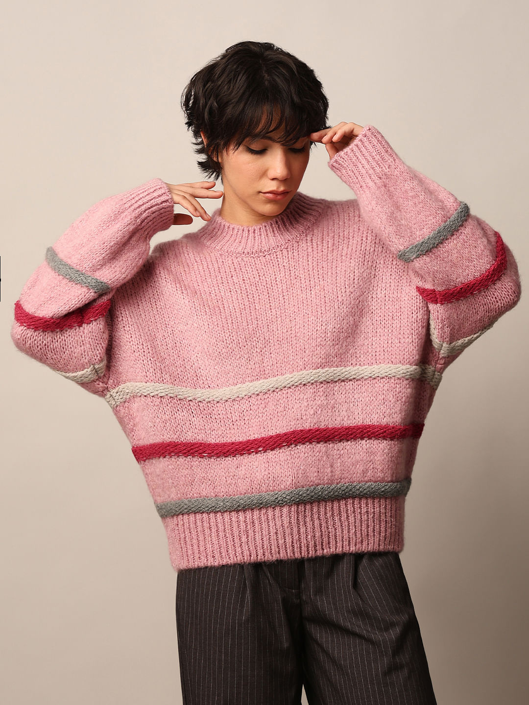Pink Oversized Pullover