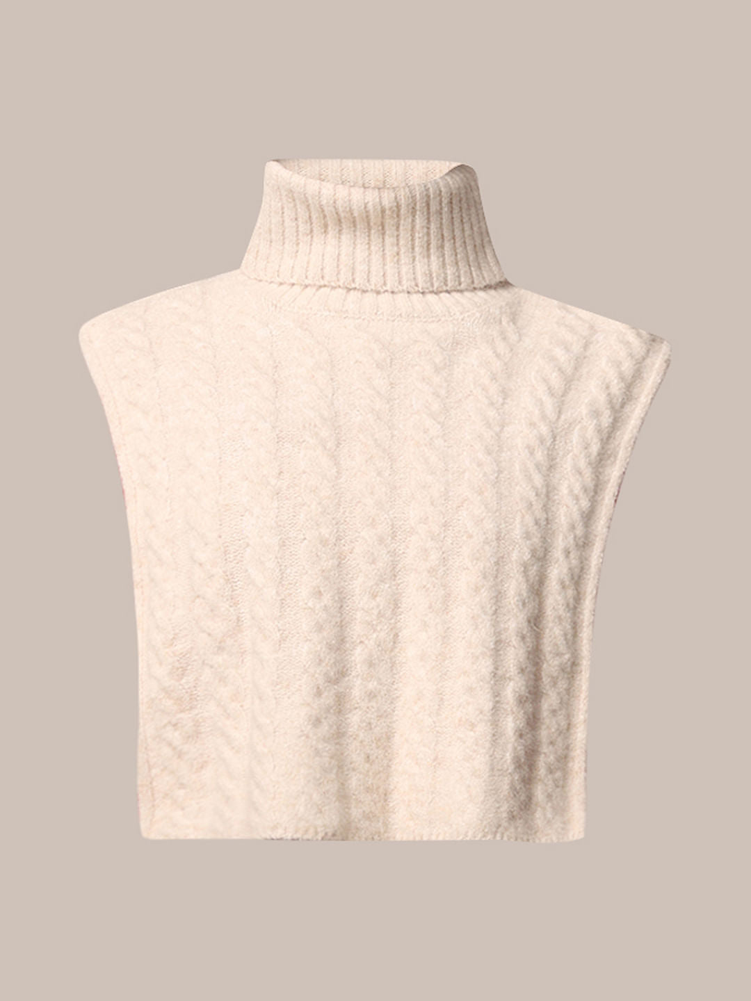 White High Neck Knitted Top