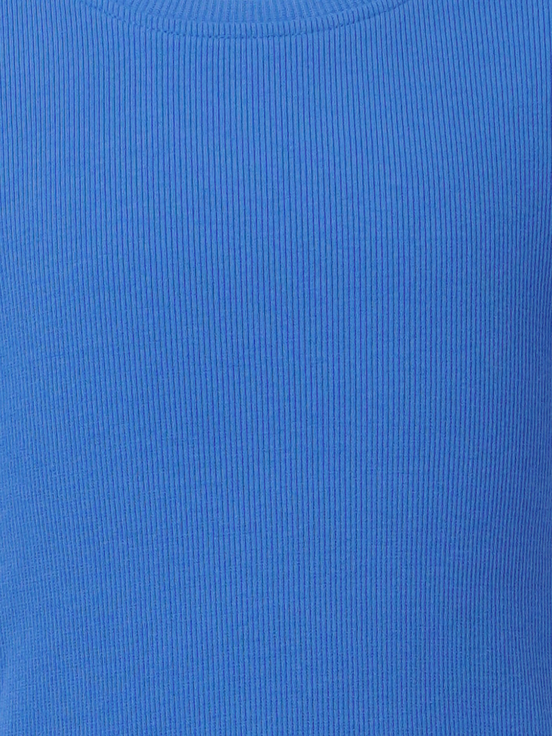 Blue Ribbed T-Shirt