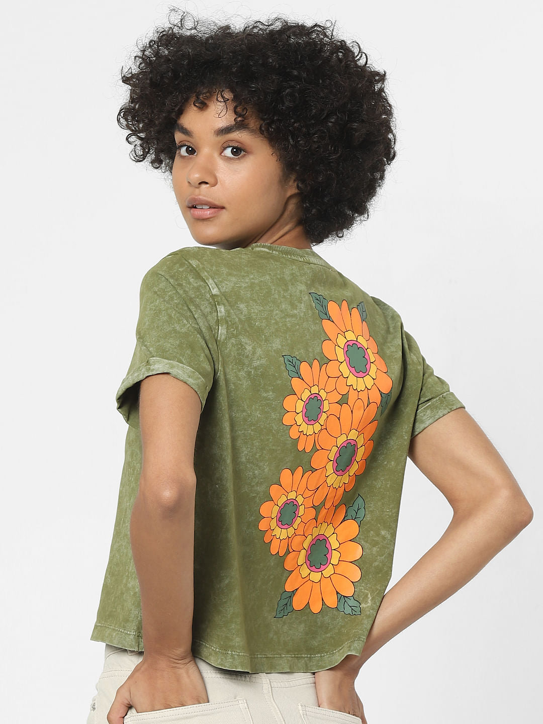 Green Acid Washed T-Shirt