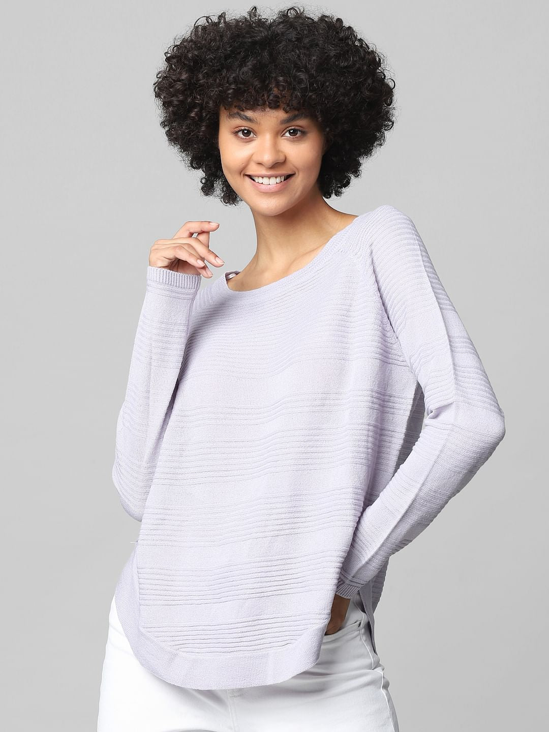 Blue Abstract Print Pullover