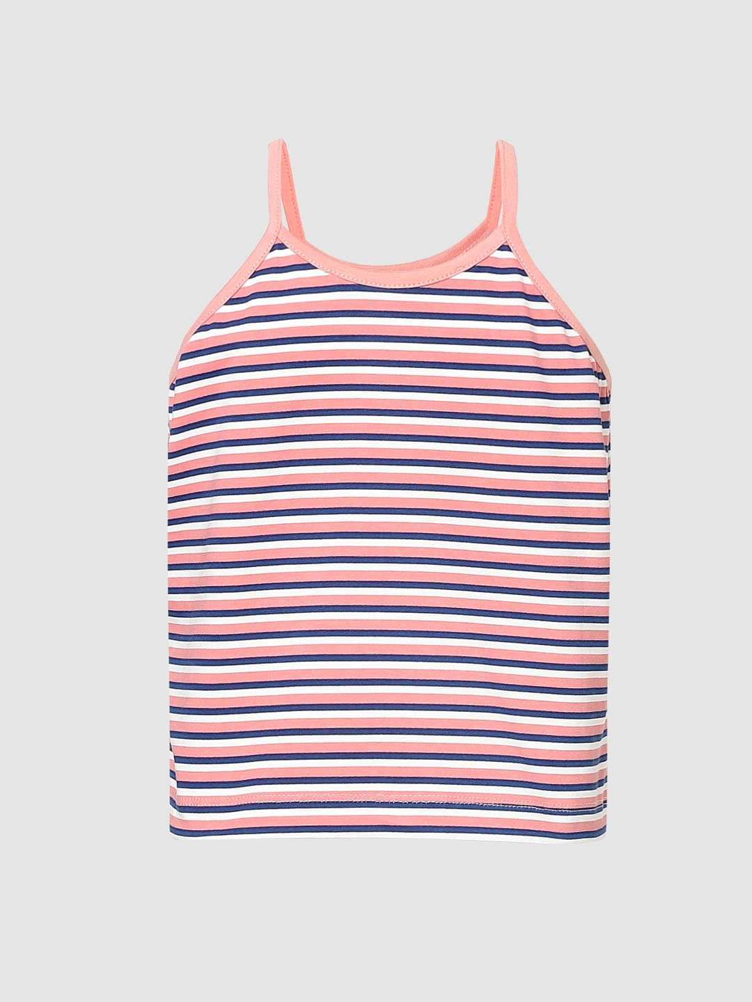 Girls Pink Striped Top