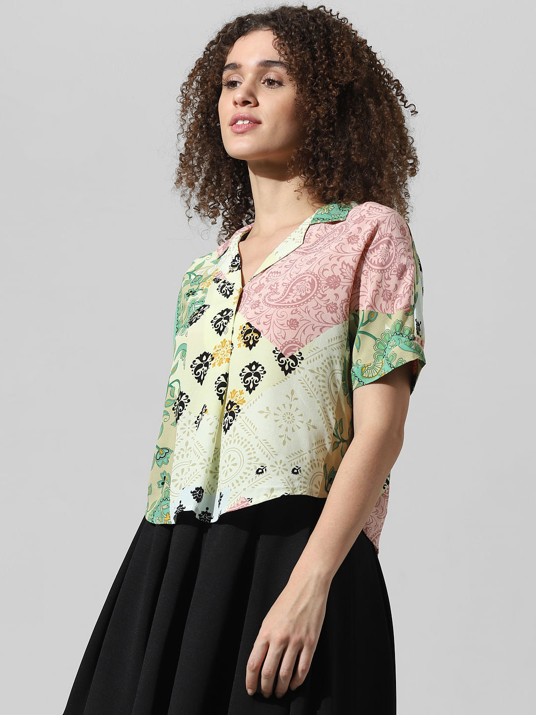 Green Abstract Print Shirt