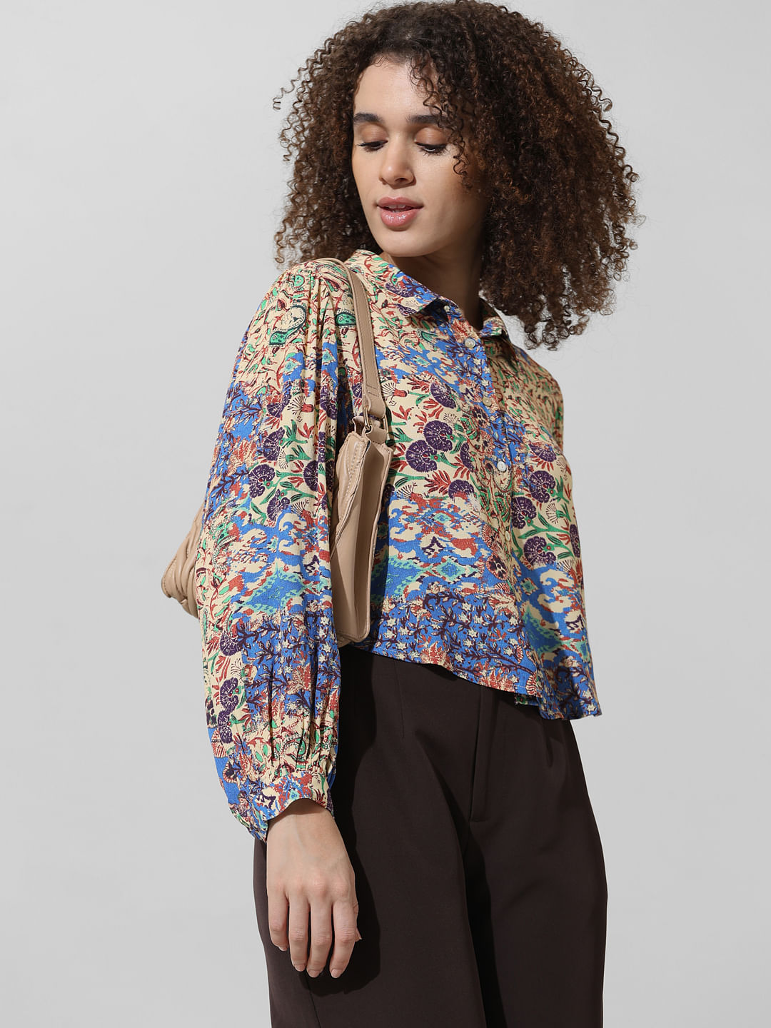 Blue Abstract Print Shirt