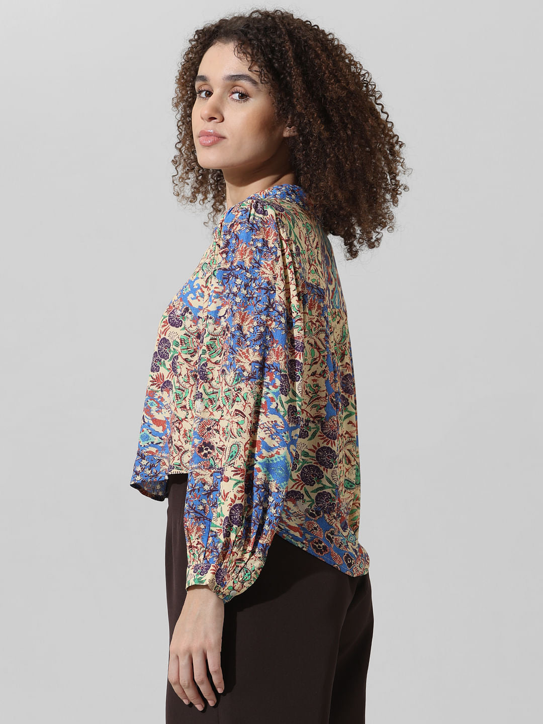 Blue Abstract Print Shirt