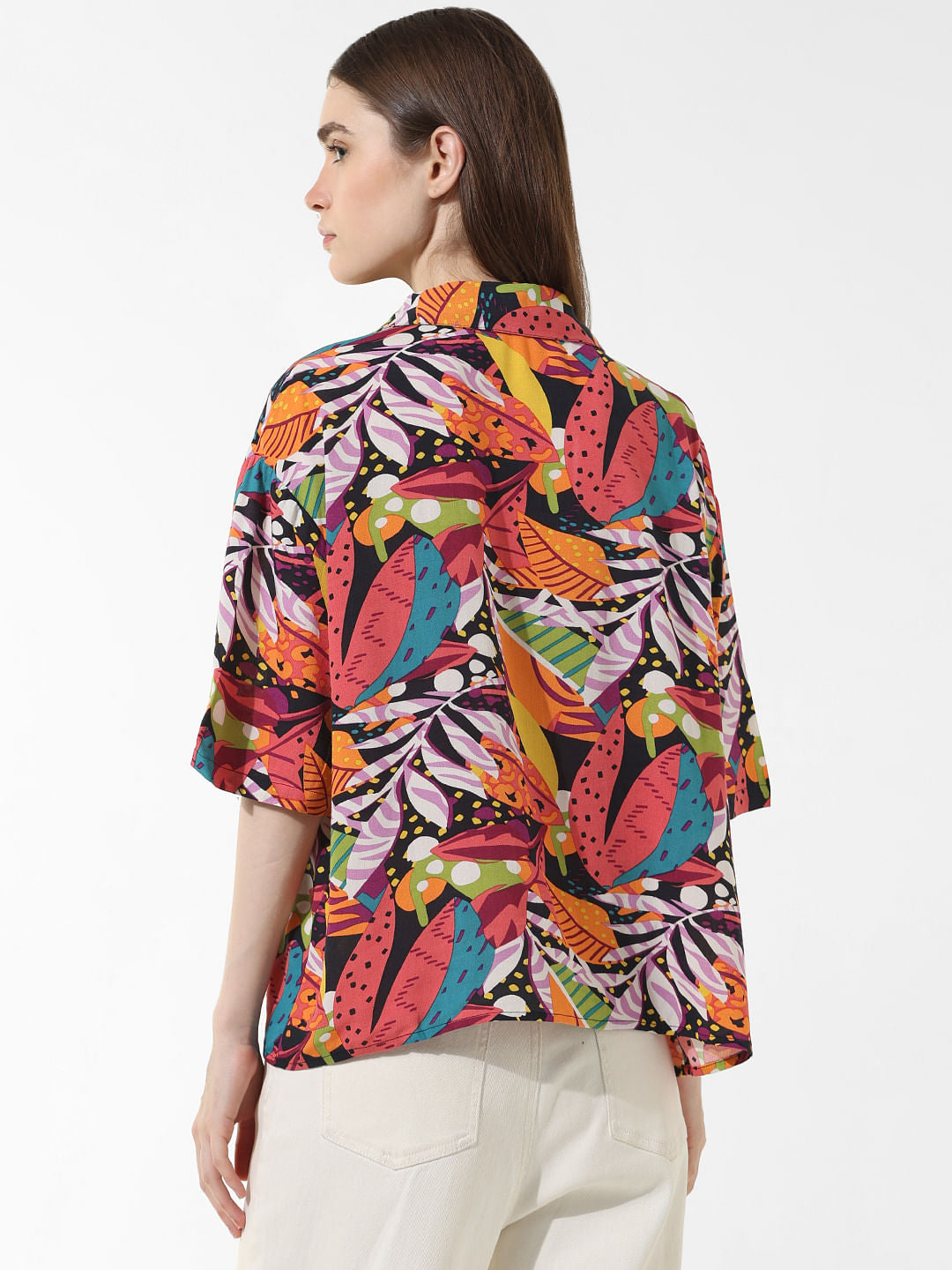 Multi-Colour Printed Oversized Shirt