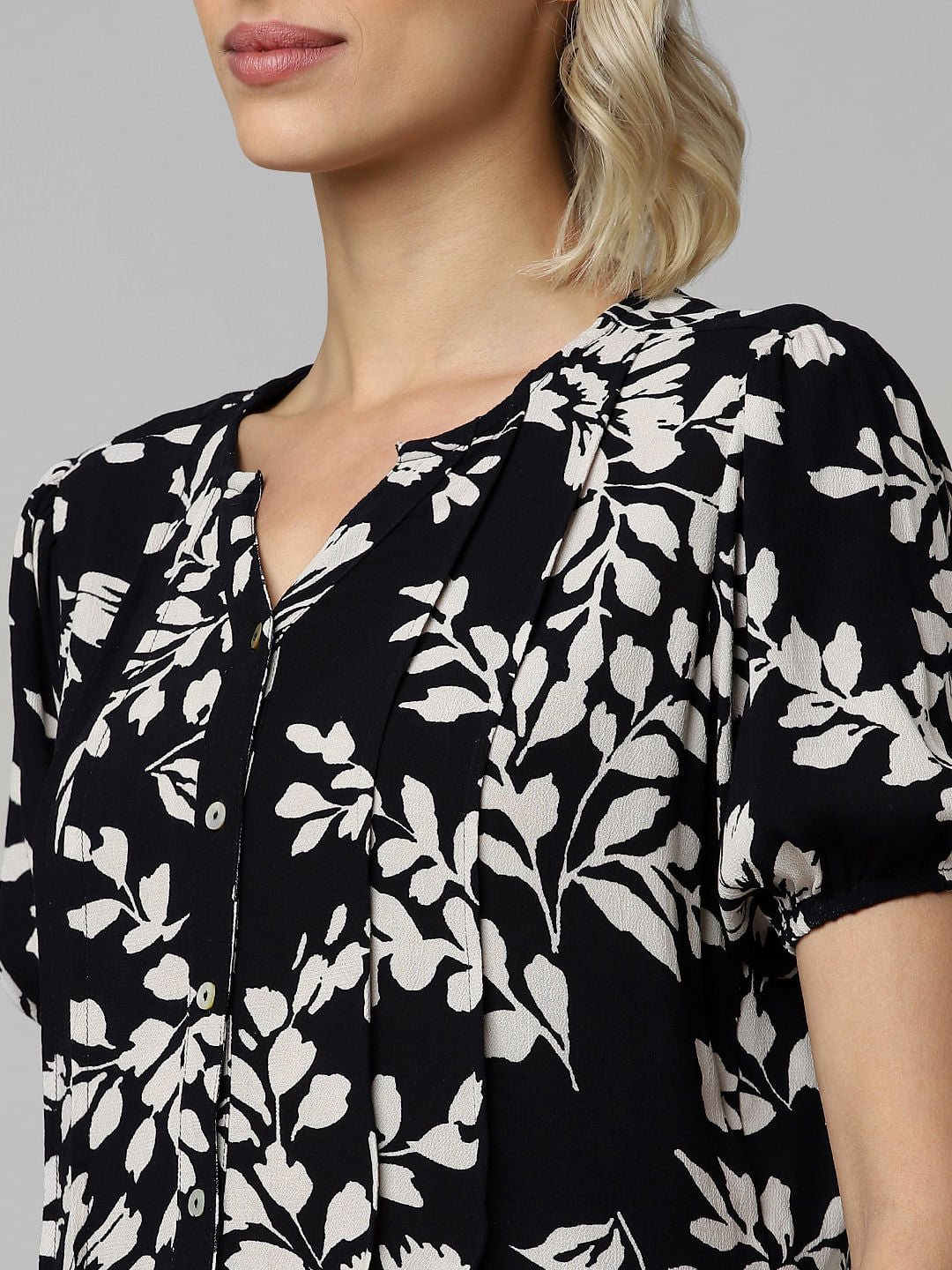 Black Floral Top
