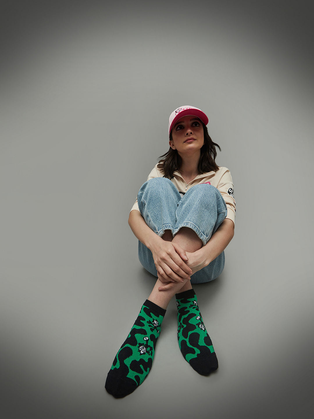 Only X Felix The Cat Pack Of 2 Socks - Black & Green