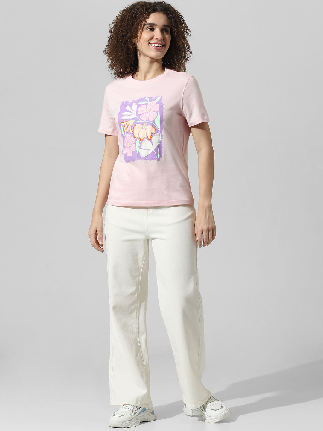Pink Graphic Print T-Shirt