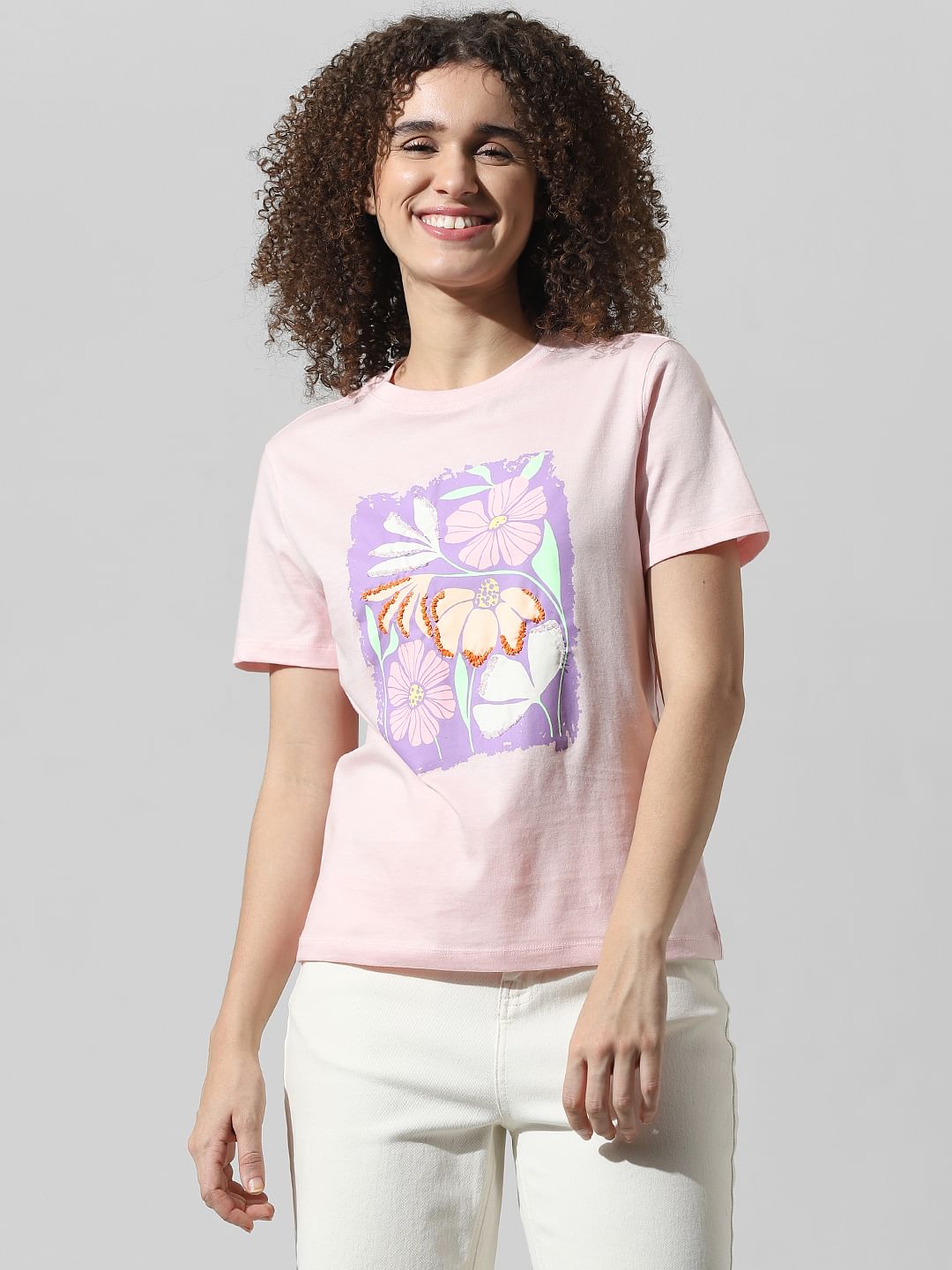 Pink Graphic Print T-Shirt