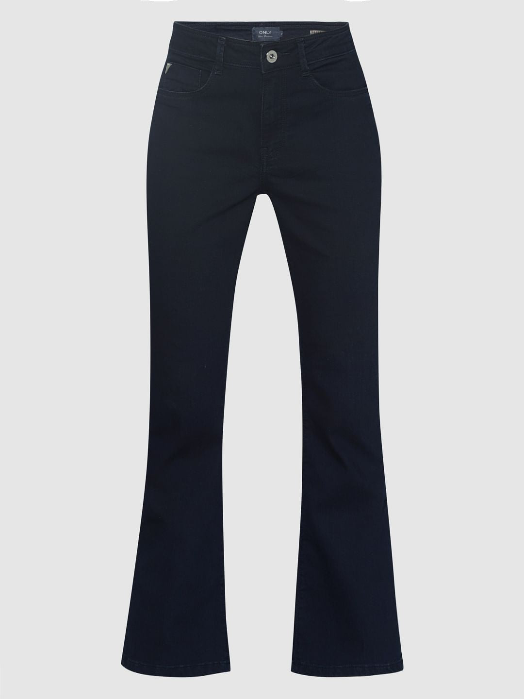 Dark Blue High Rise Flared Jeans