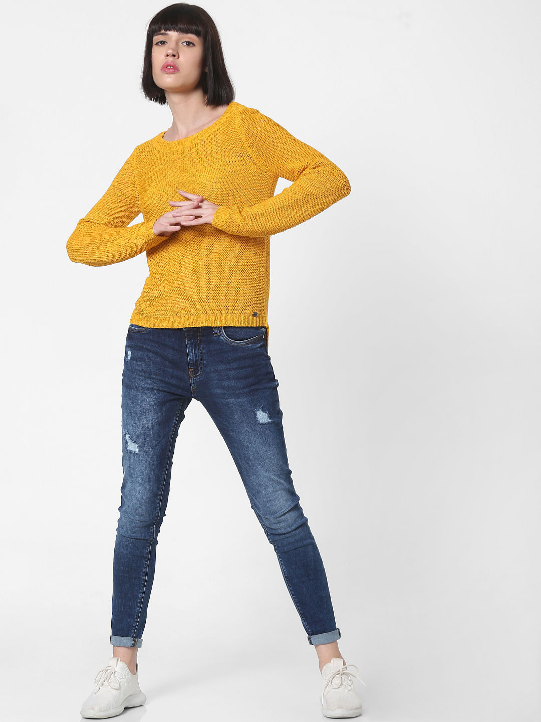 Yellow Fitted Pullover
