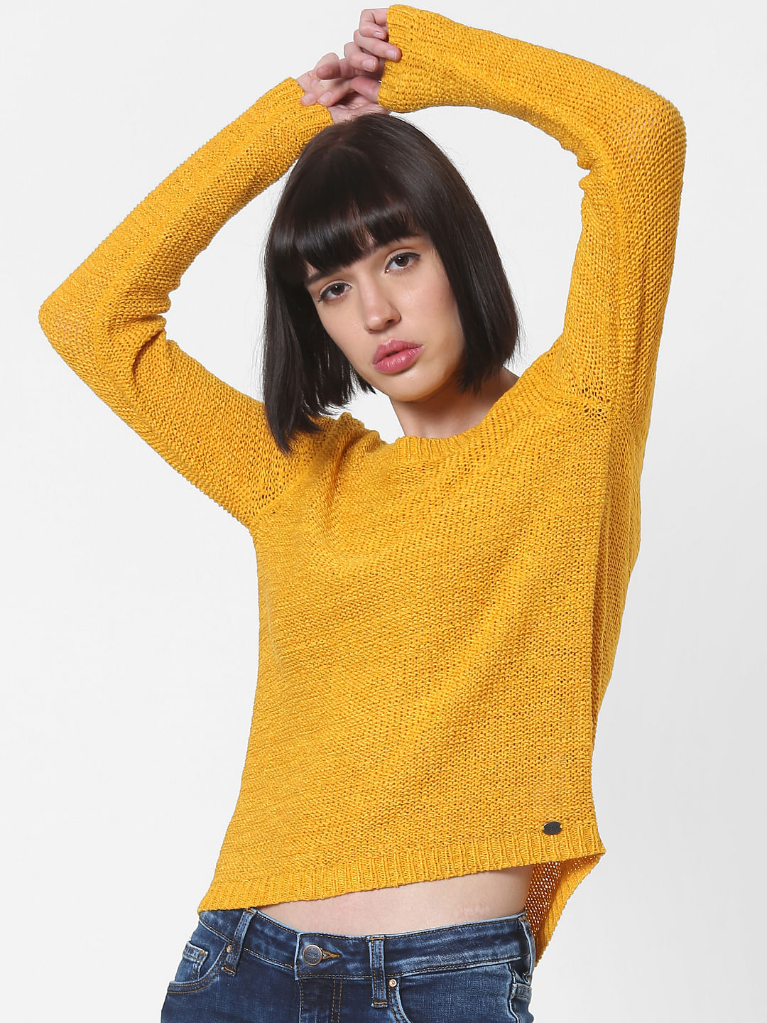 Yellow Fitted Pullover