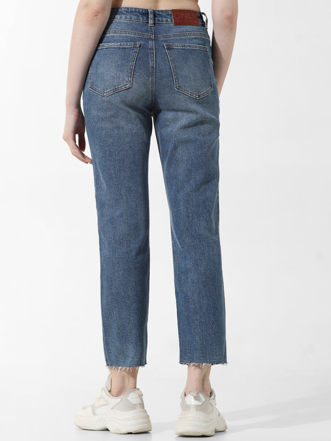 ONLY Blue Regular Fit Washed Jeans