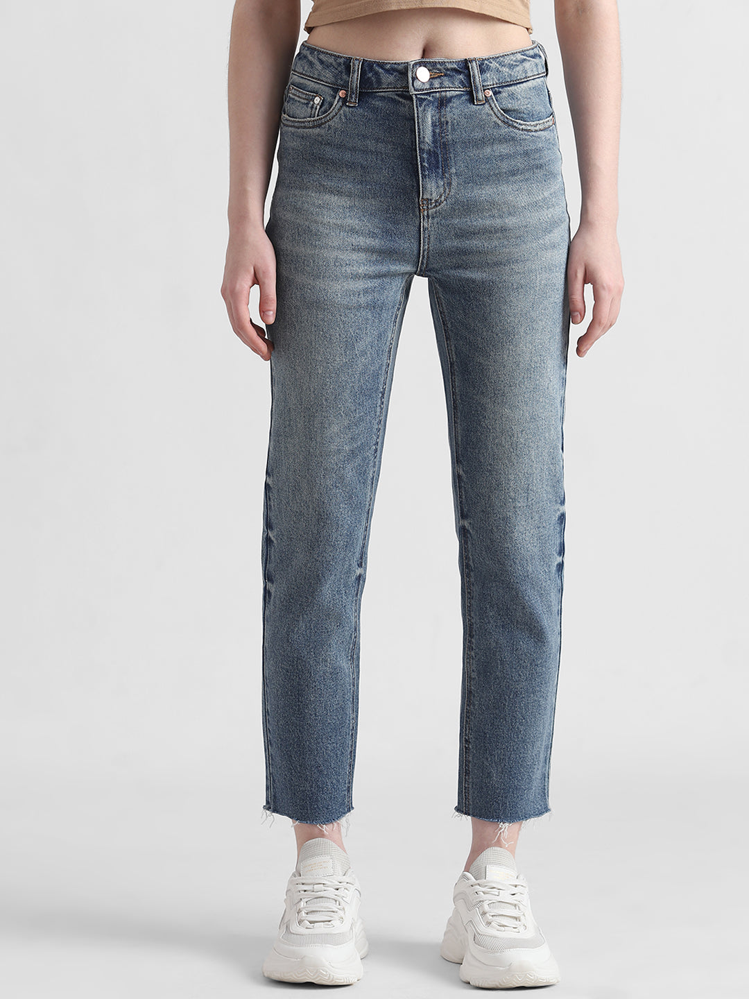 ONLY Blue Regular Fit Washed Jeans