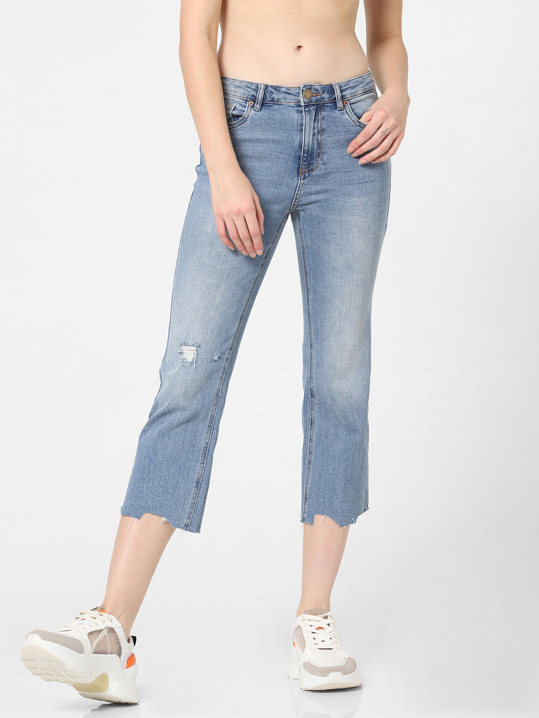 Pacsun Jeans 27 Inch Size Jeans Blue Mid Rise Cropped Straight Fit