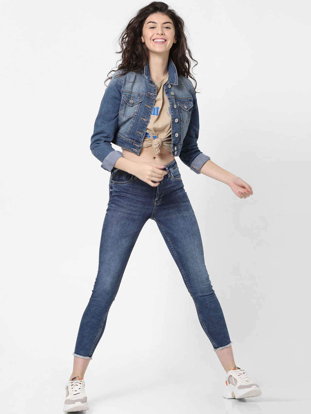 Beige Text Print T-Shirt