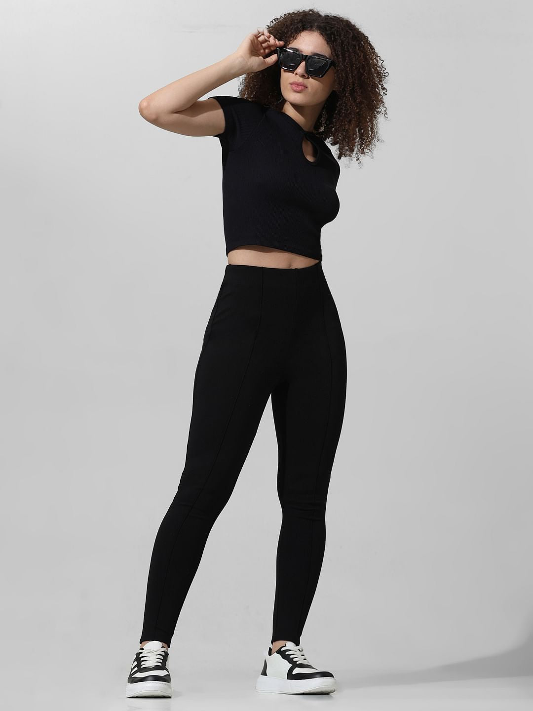 Black High Rise Skinny Fit Leggings