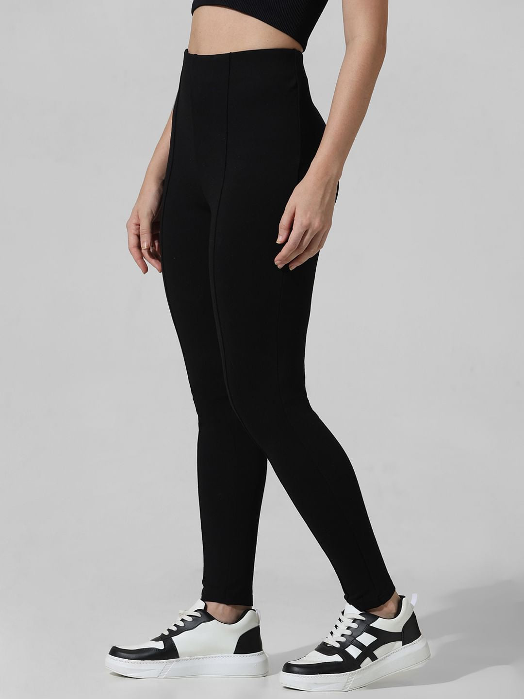 Black High Rise Skinny Fit Leggings