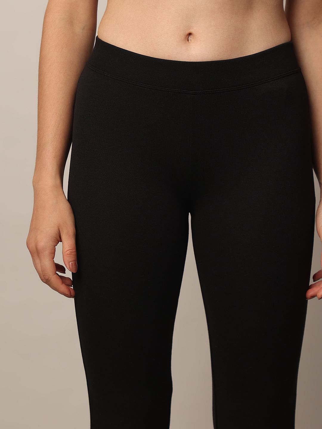 Black Stretch Flared Pants