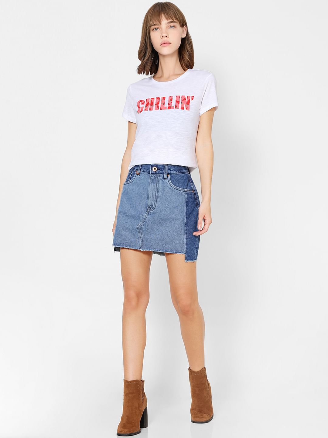 White Graphic Print T-Shirt