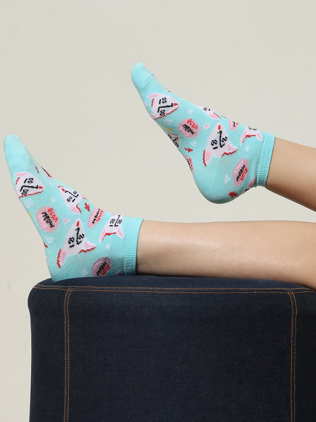 Pack Of 2 Abstract Print Socks