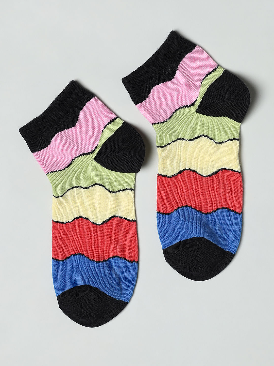 Pack Of 2 Abstract Print Socks