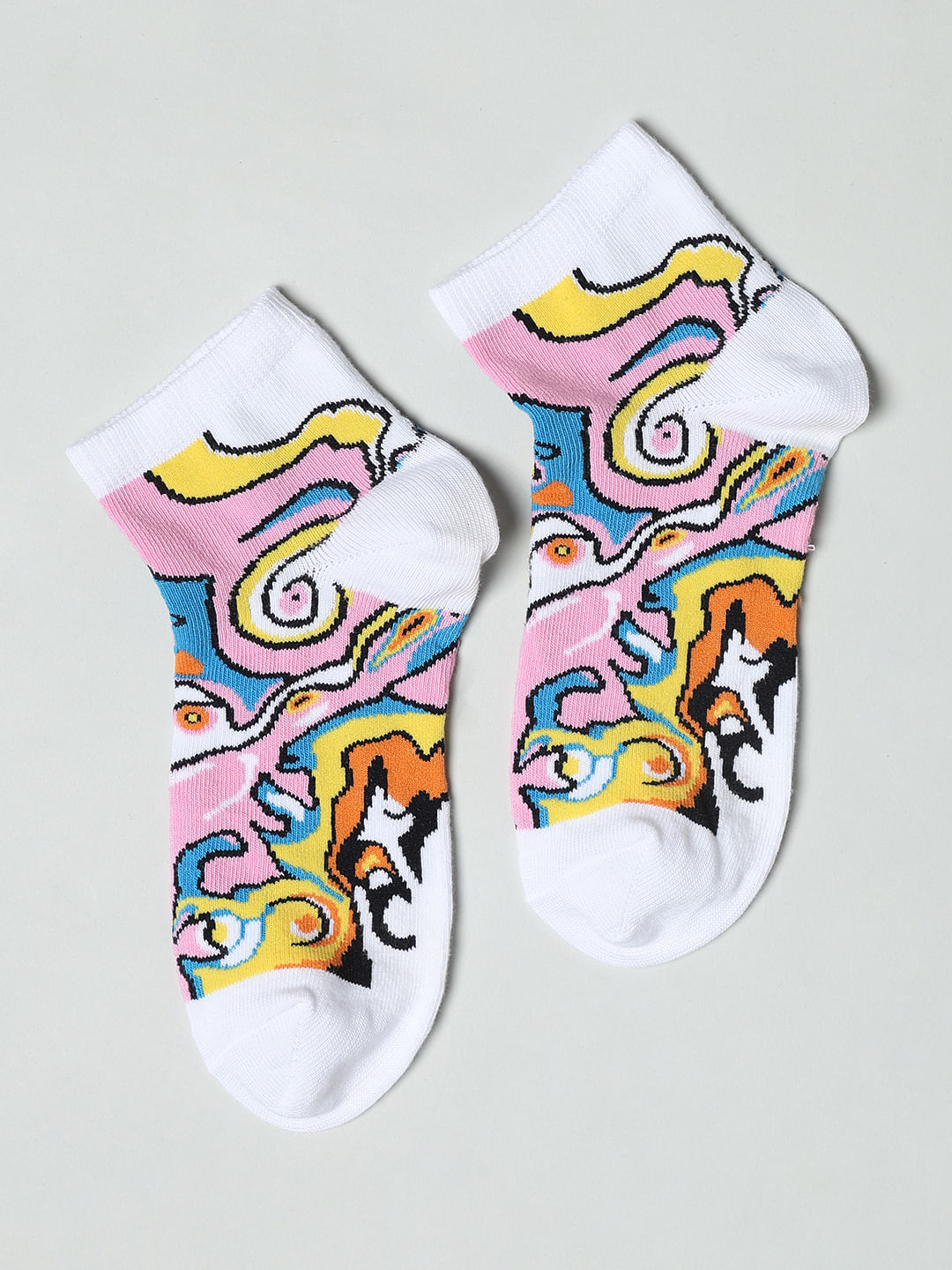 Pack Of 2 Abstract Print Socks