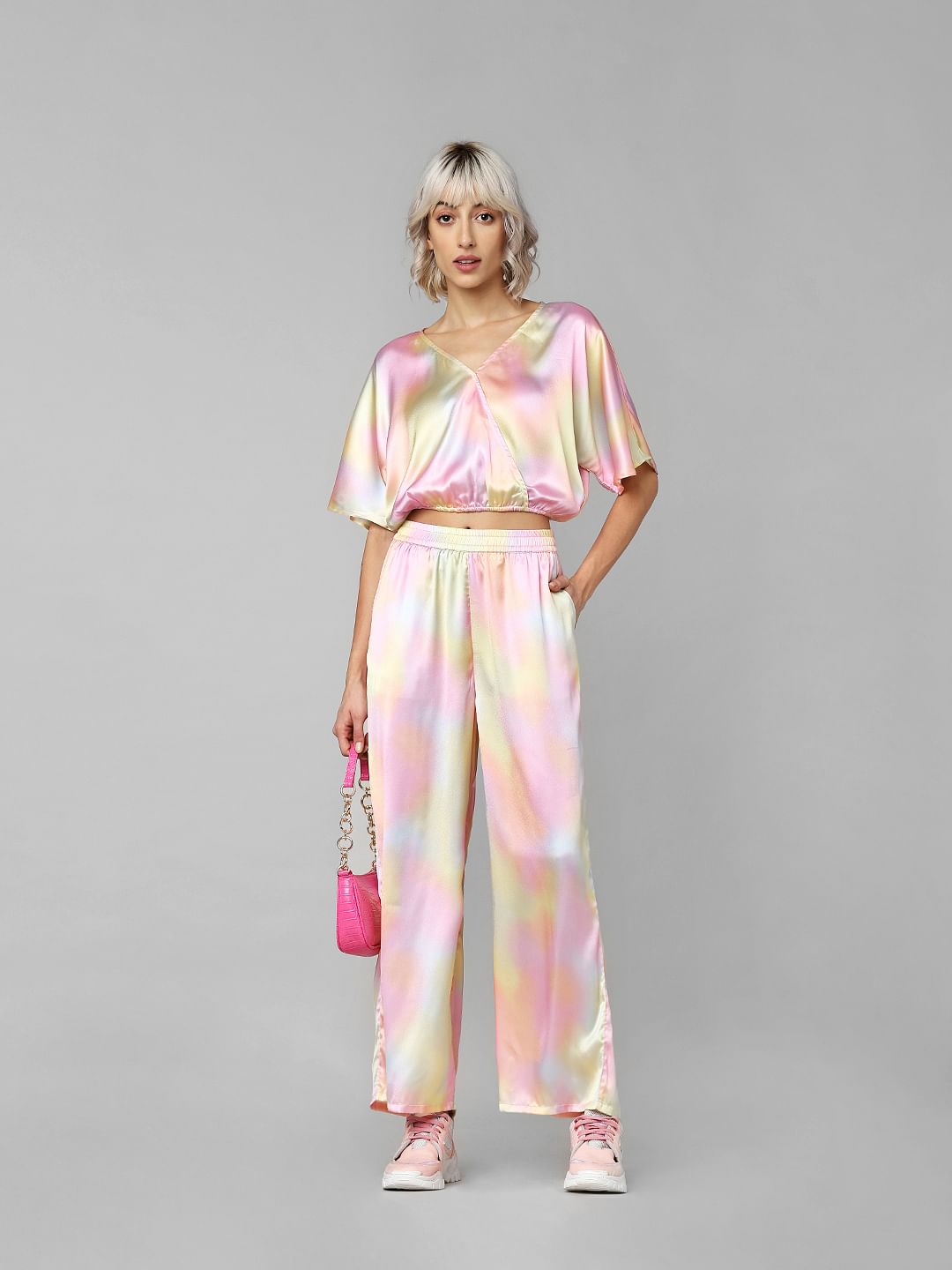 Lilac Colourblocked Co-Ord Set Pants