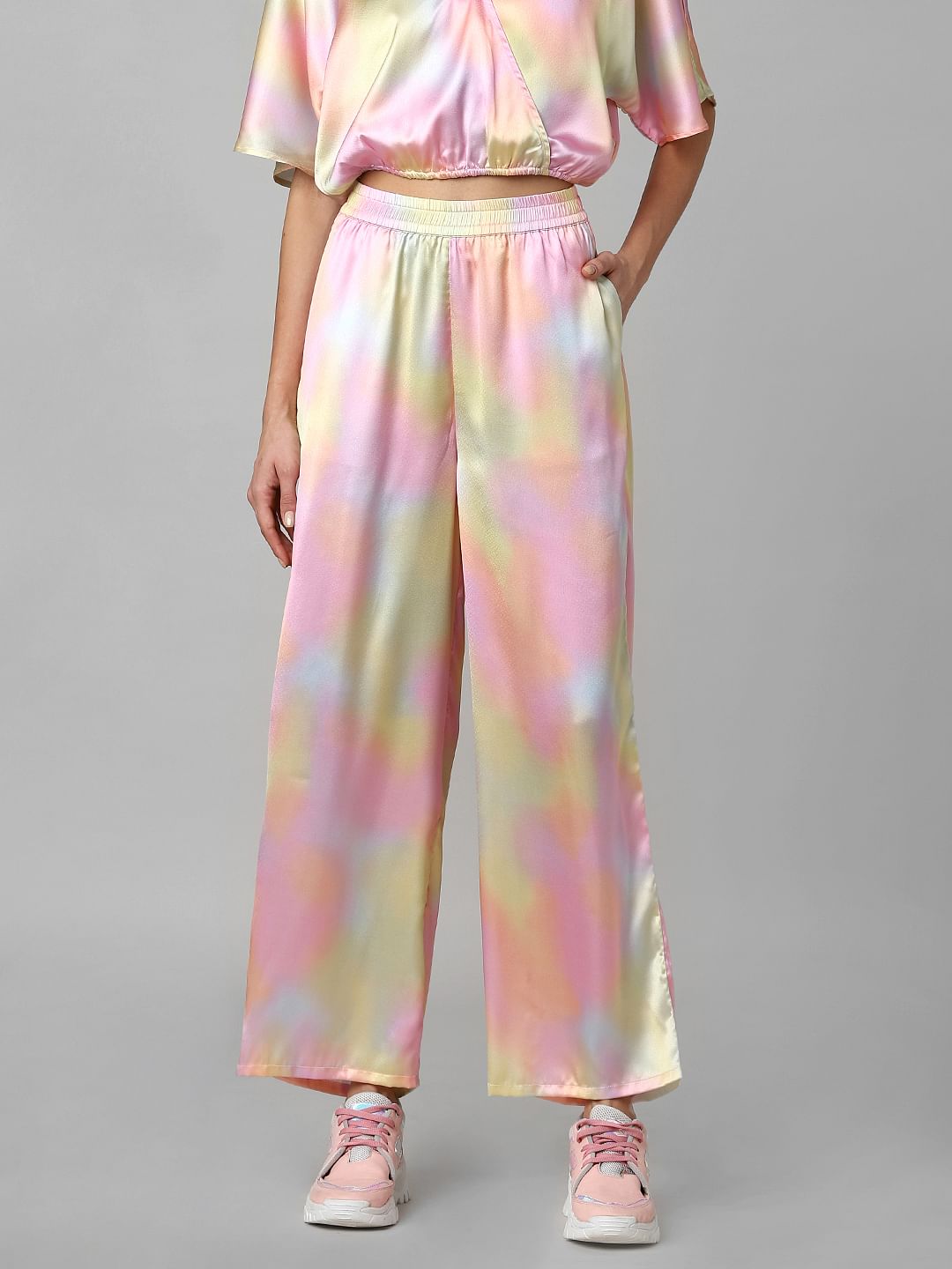 Lilac Colourblocked Co-Ord Set Pants