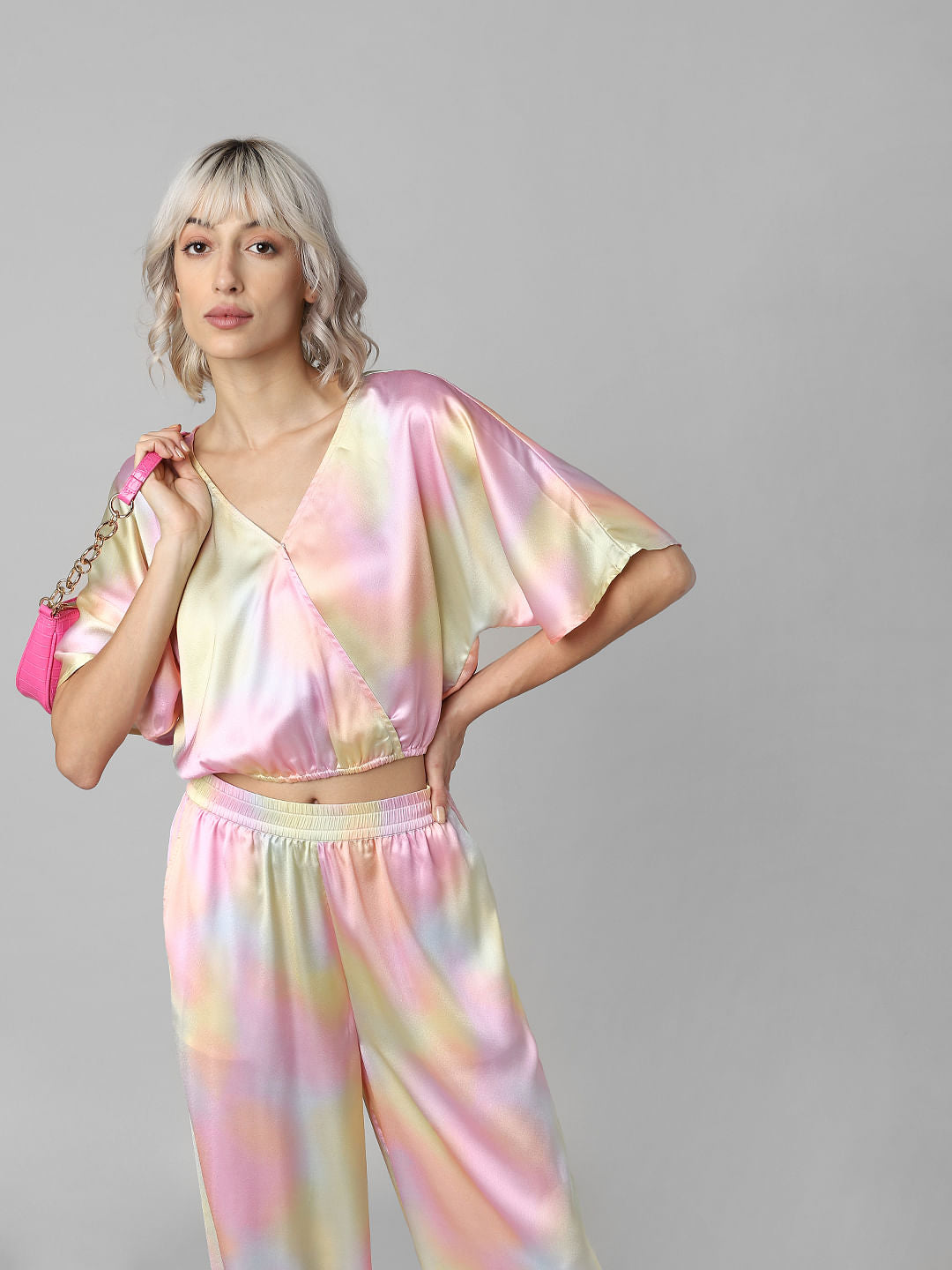 Lilac Colourblocked Co-Ord Set Top