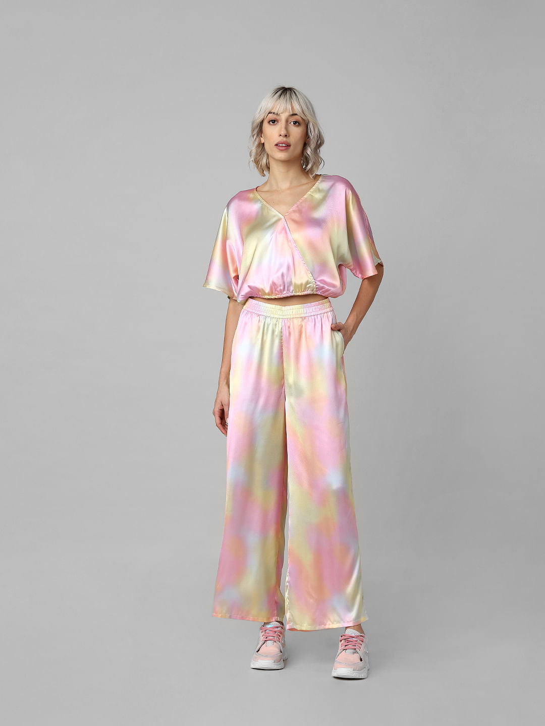 Lilac Colourblocked Co-Ord Set Top