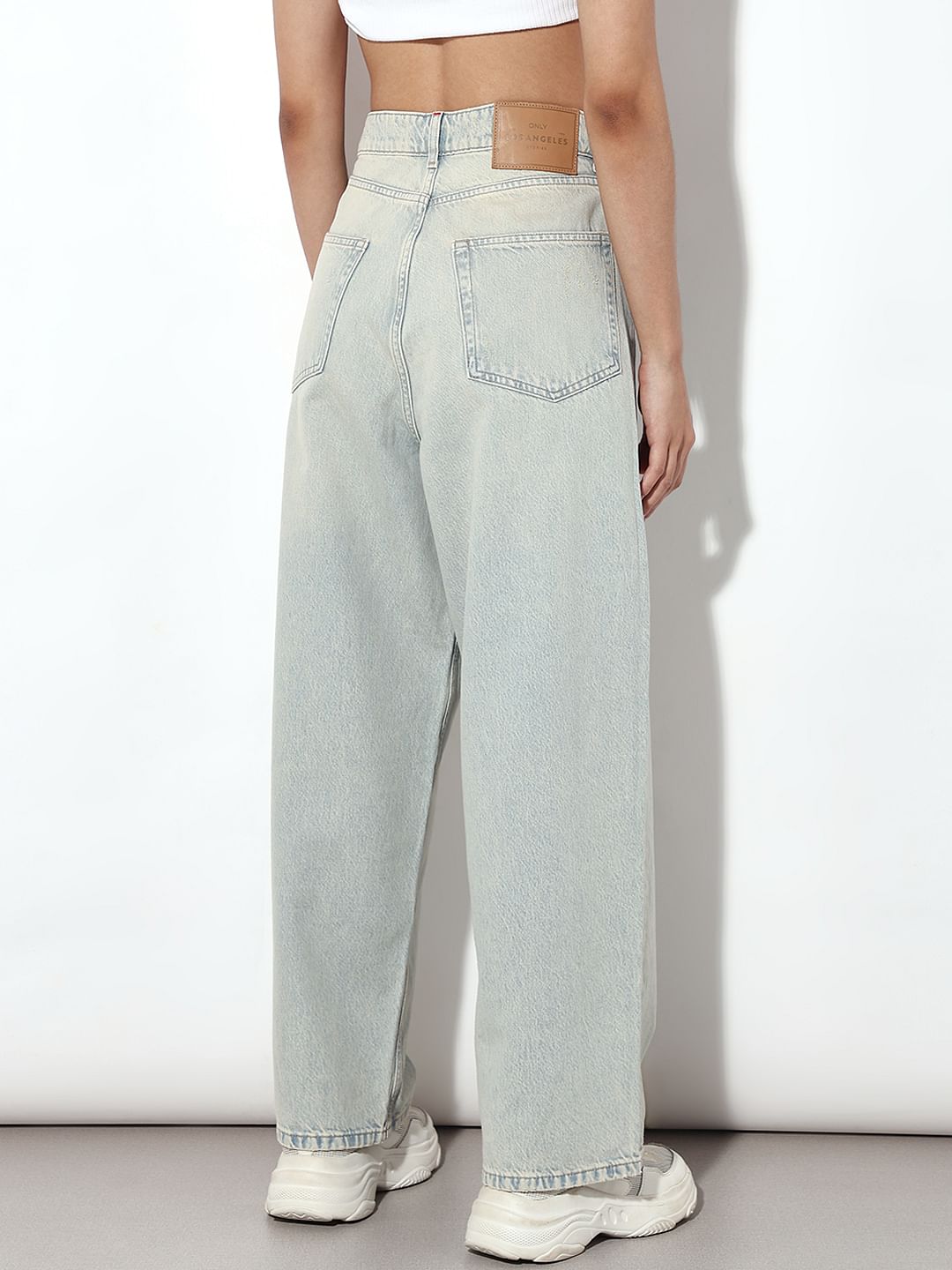 Light Blue Light Wash Baggy Jeans
