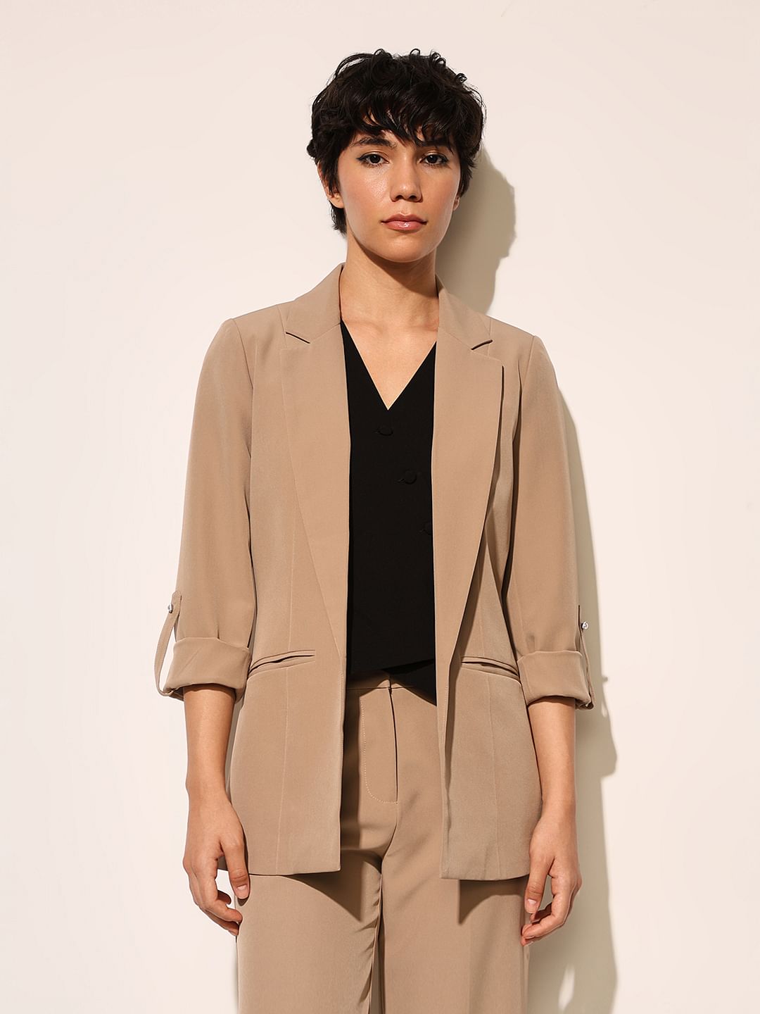 Tan Tailored Fit Co-Ord Set Blazer