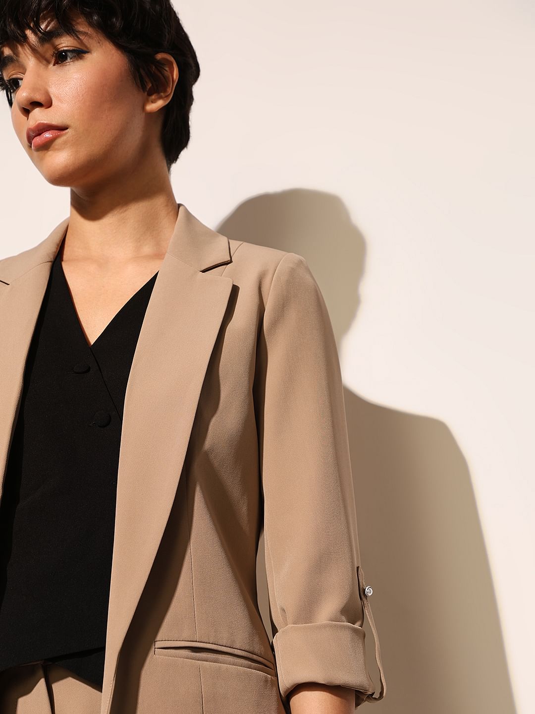 Tan Tailored Fit Co-Ord Set Blazer