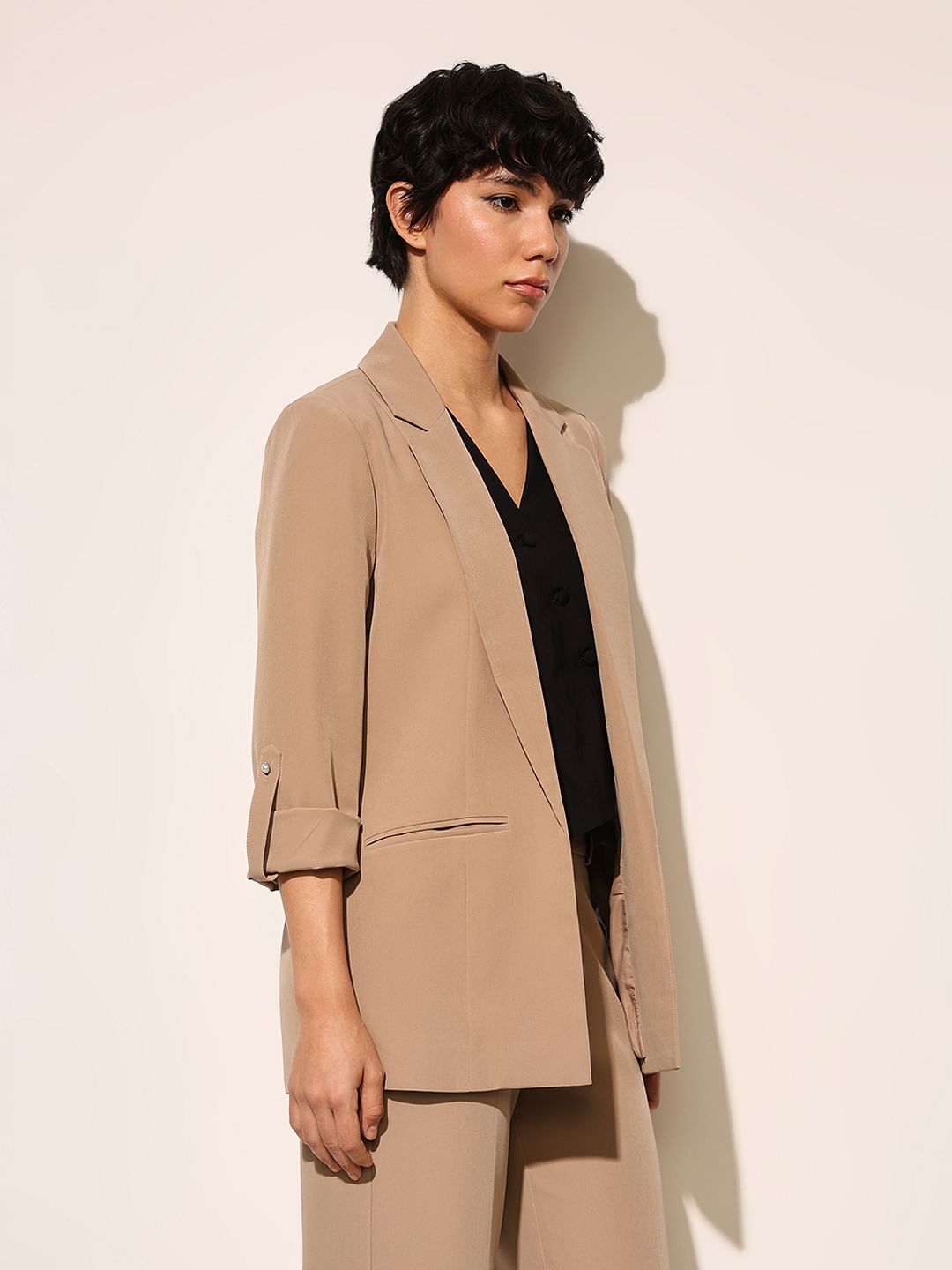 Tan Tailored Fit Co-Ord Set Blazer