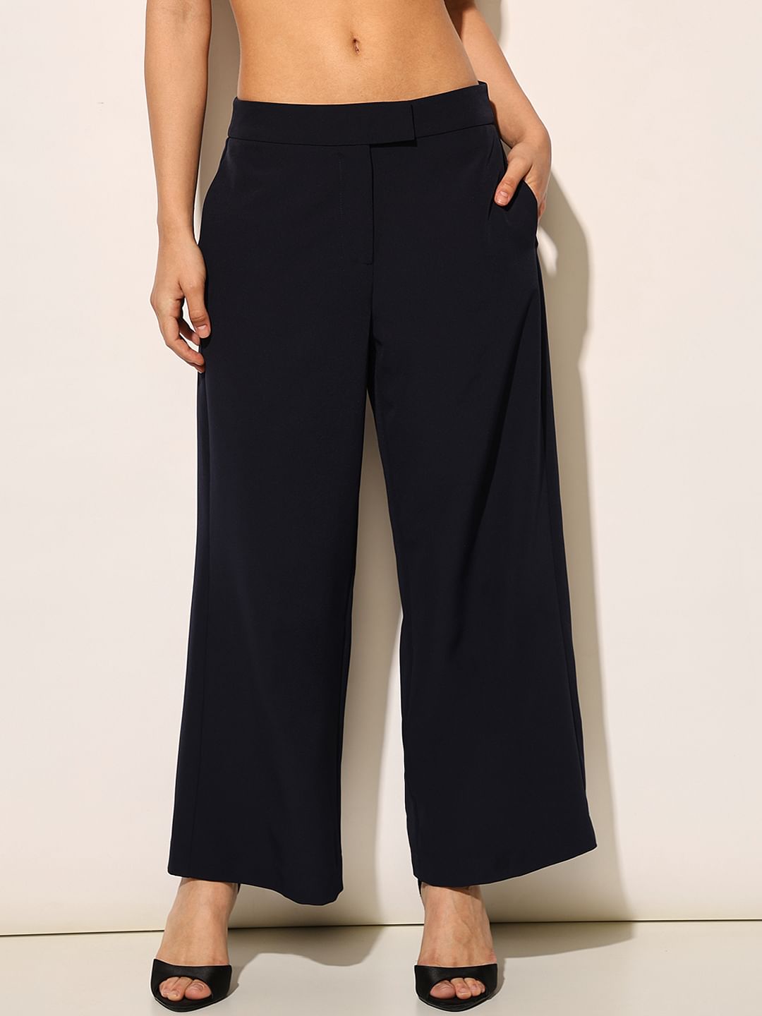 Dark Navy High Rise Tailored Culottes