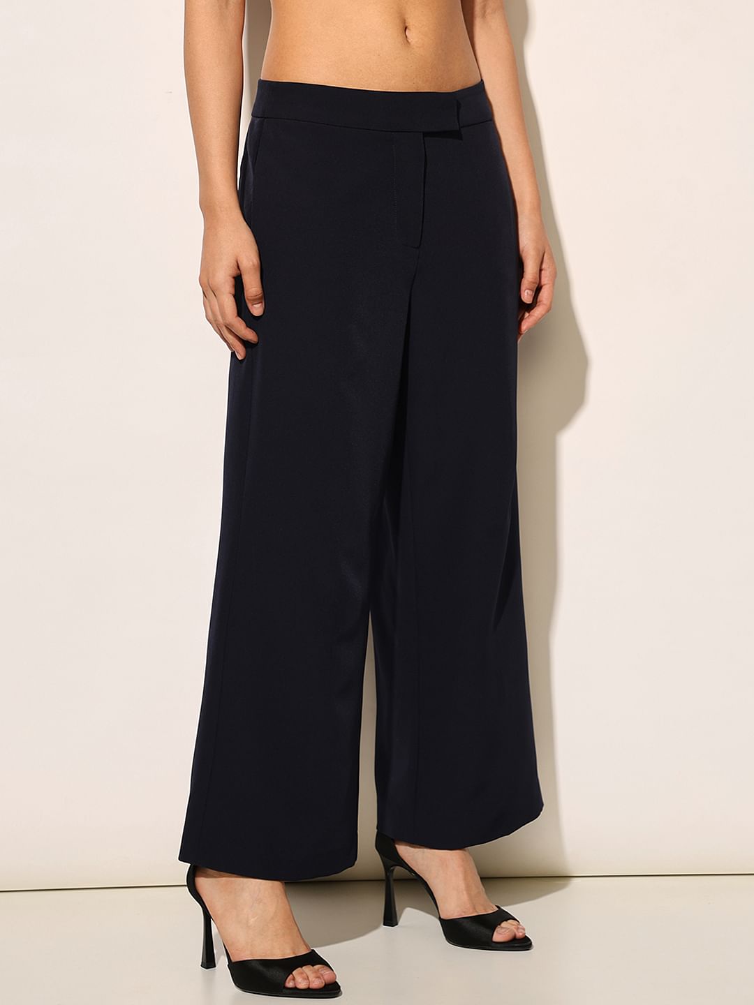 Dark Navy High Rise Tailored Culottes