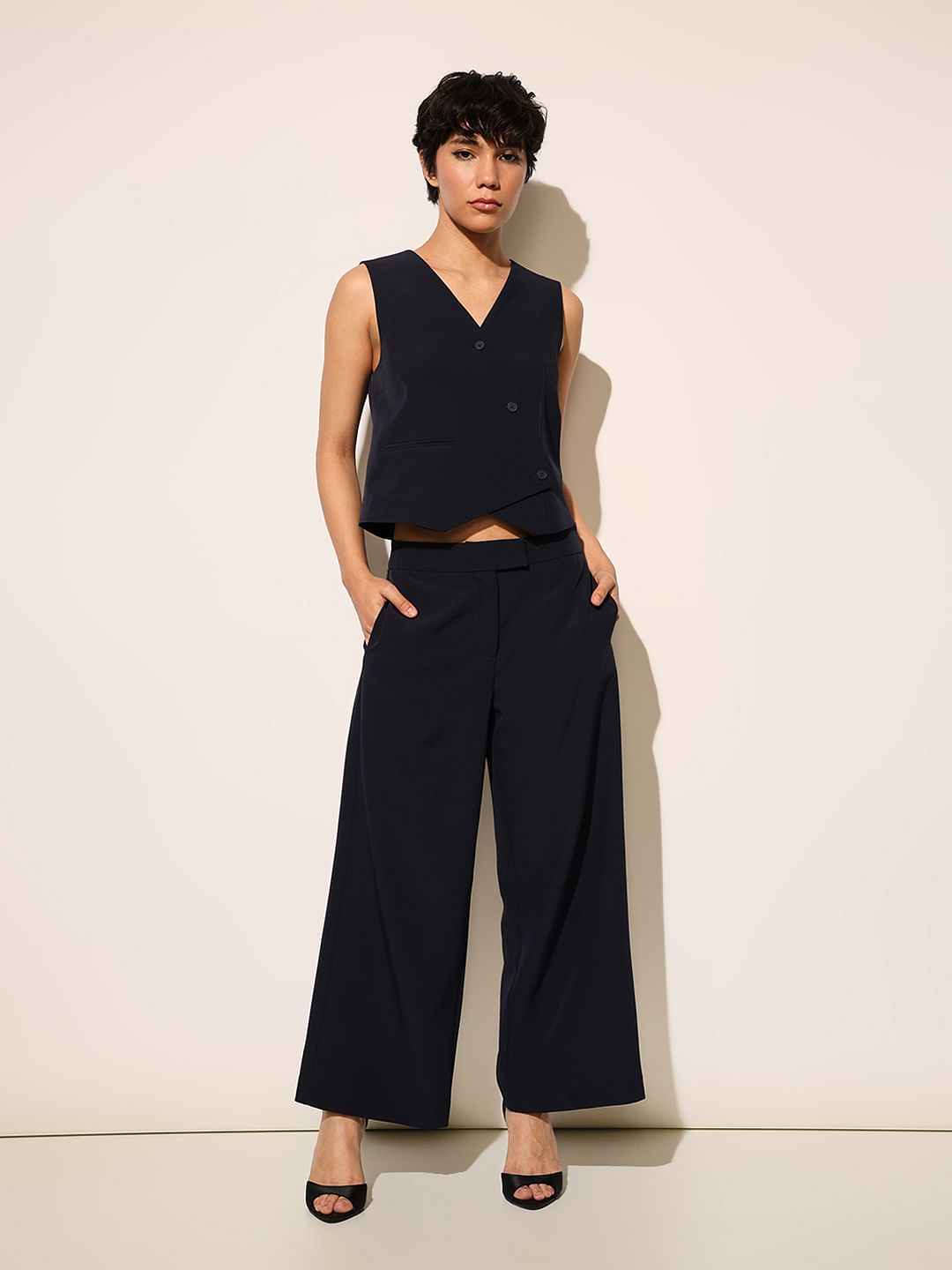 Black Tailored Co-Ord Set Waistcoat