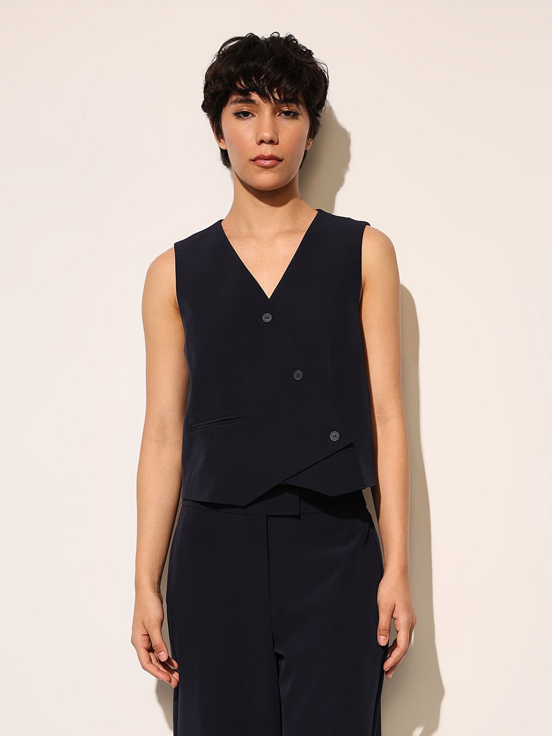 Black Tailored Co-Ord Set Waistcoat