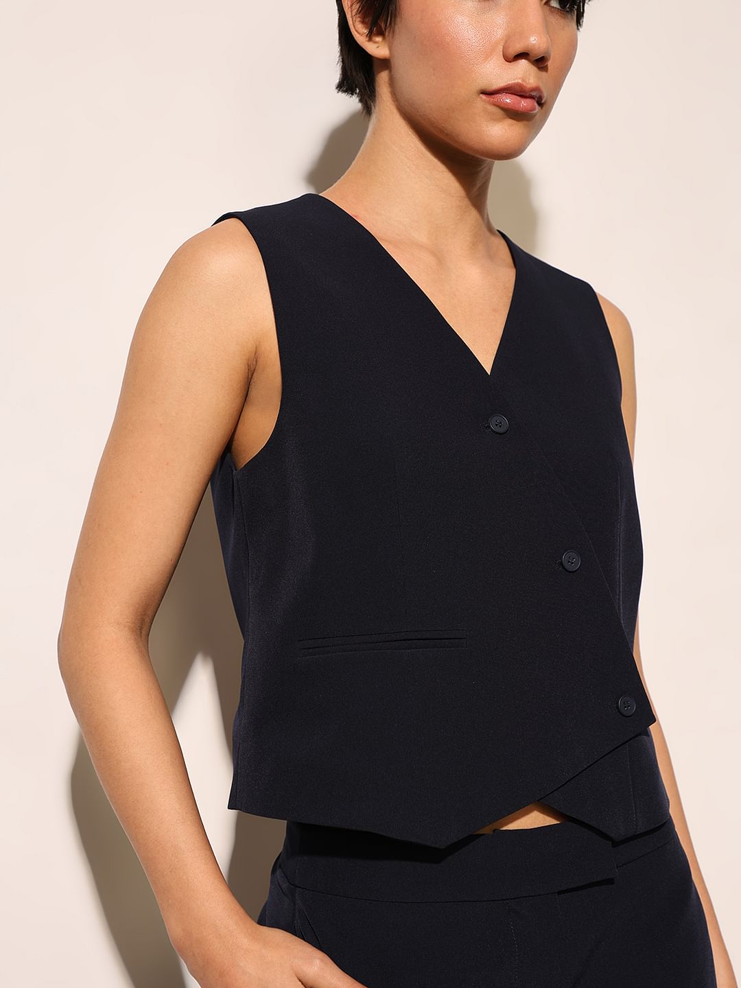 Black Tailored Co-Ord Set Waistcoat