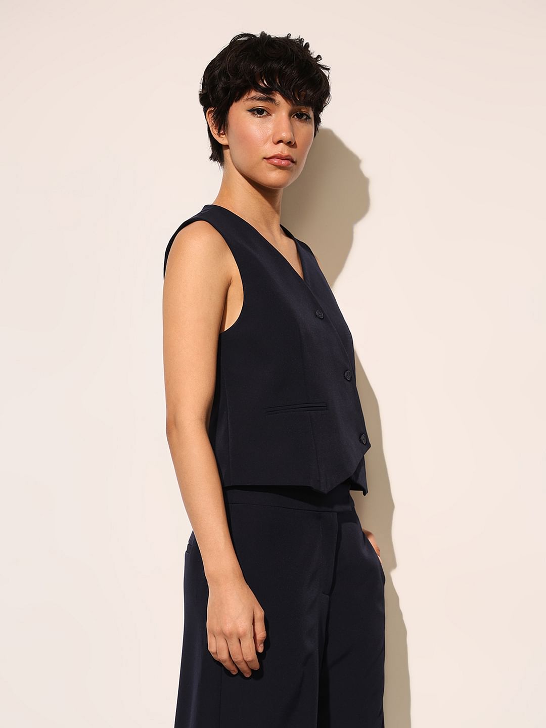 Black Tailored Co-Ord Set Waistcoat