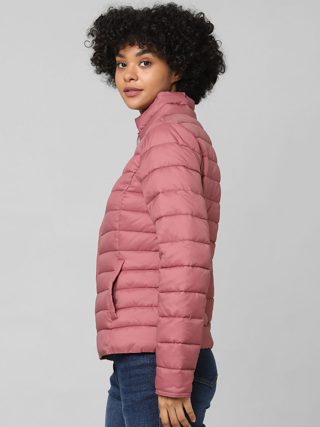 Dark Pink Puffer Jacket