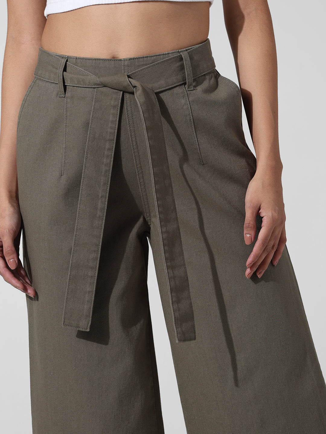 Dark Olive Wide Leg Pants