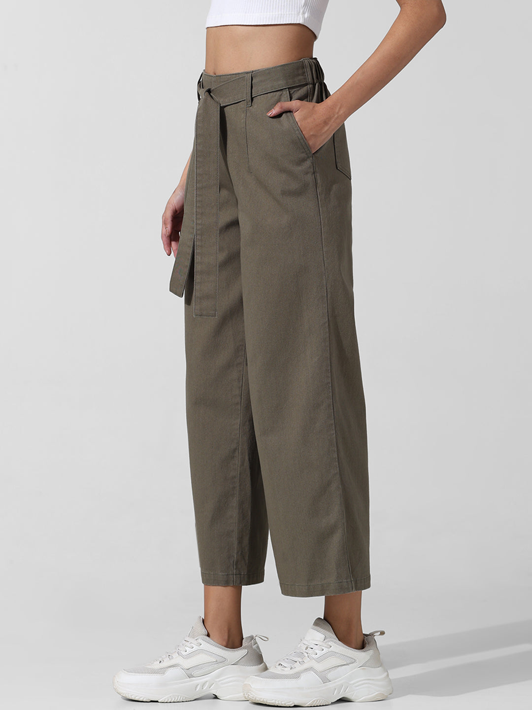 Dark Olive Wide Leg Pants
