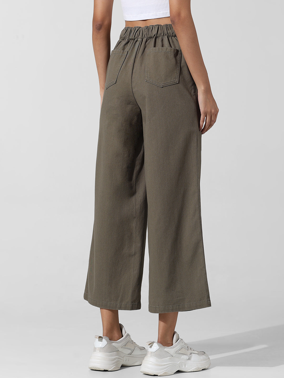 Dark Olive Wide Leg Pants